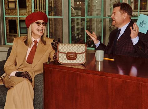 diane keaton gucci|Gucci late night talk show campaign.